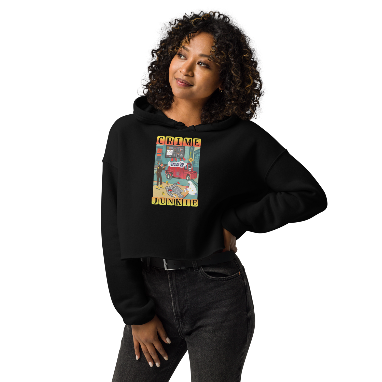 Crop Hoodie - True Crime Junkie