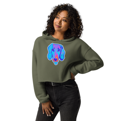Crop Hoodie - Dachshund Licks &amp; Kisses