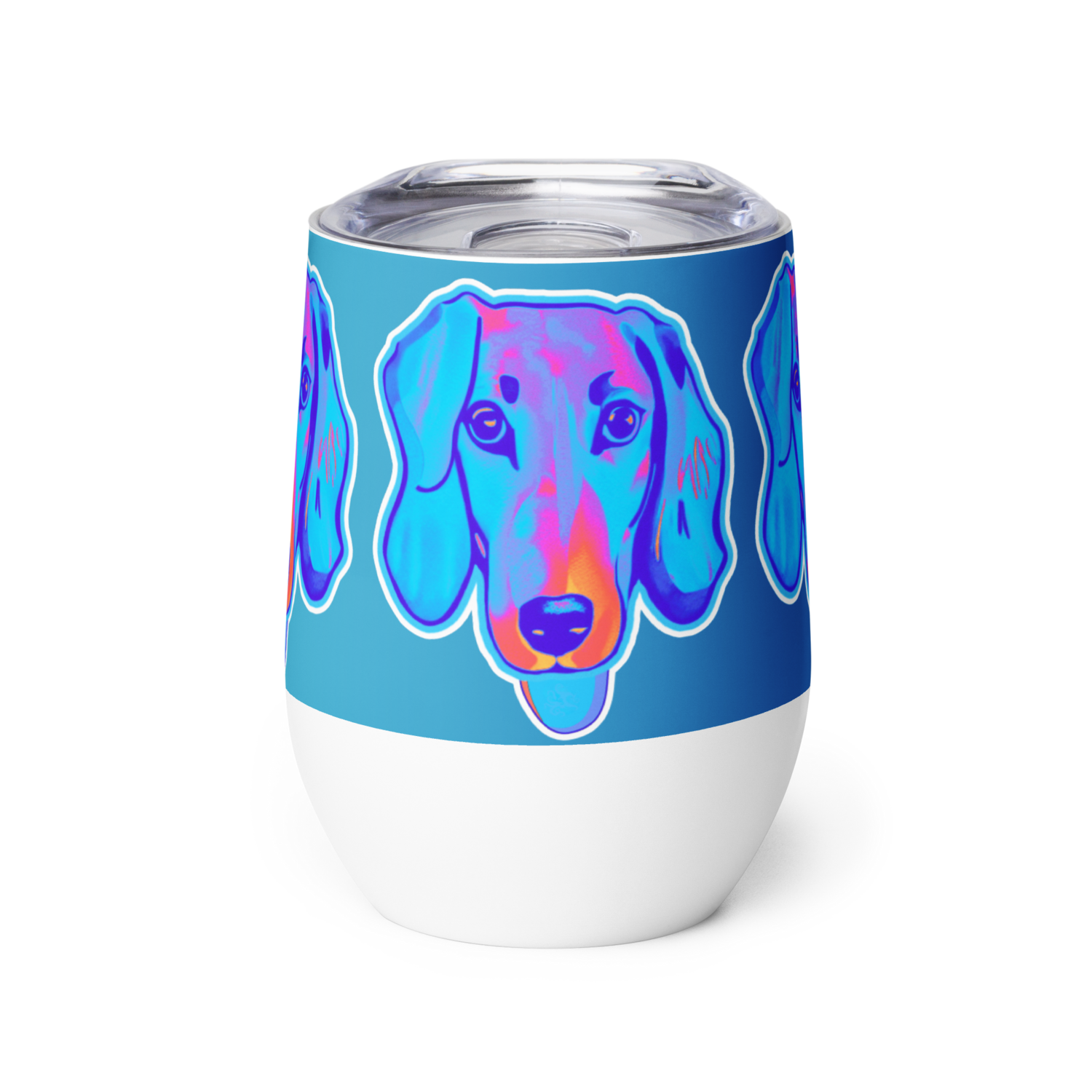 Wine tumbler - Dachshund Licks &amp; Kisses