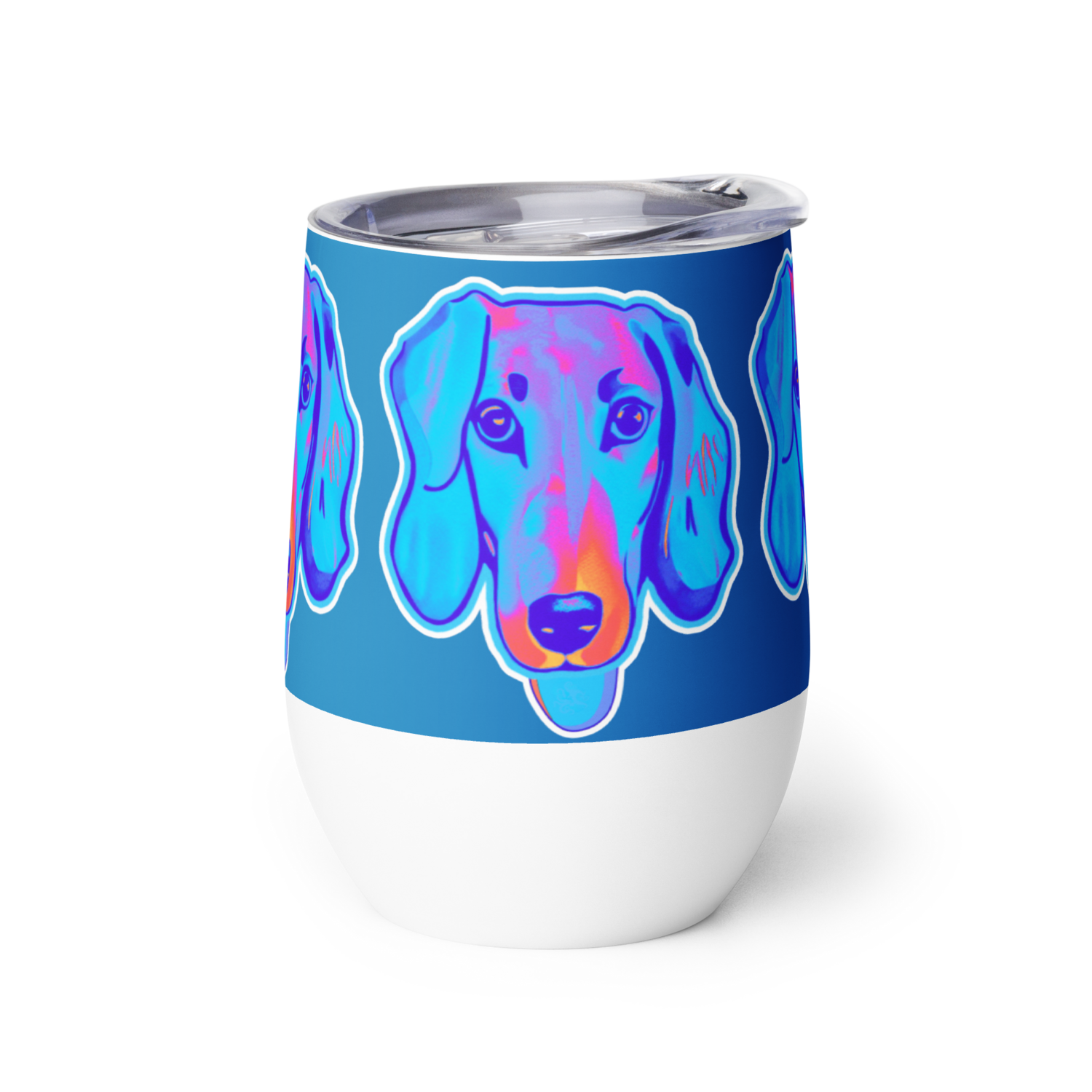Wine tumbler - Dachshund Licks &amp; Kisses