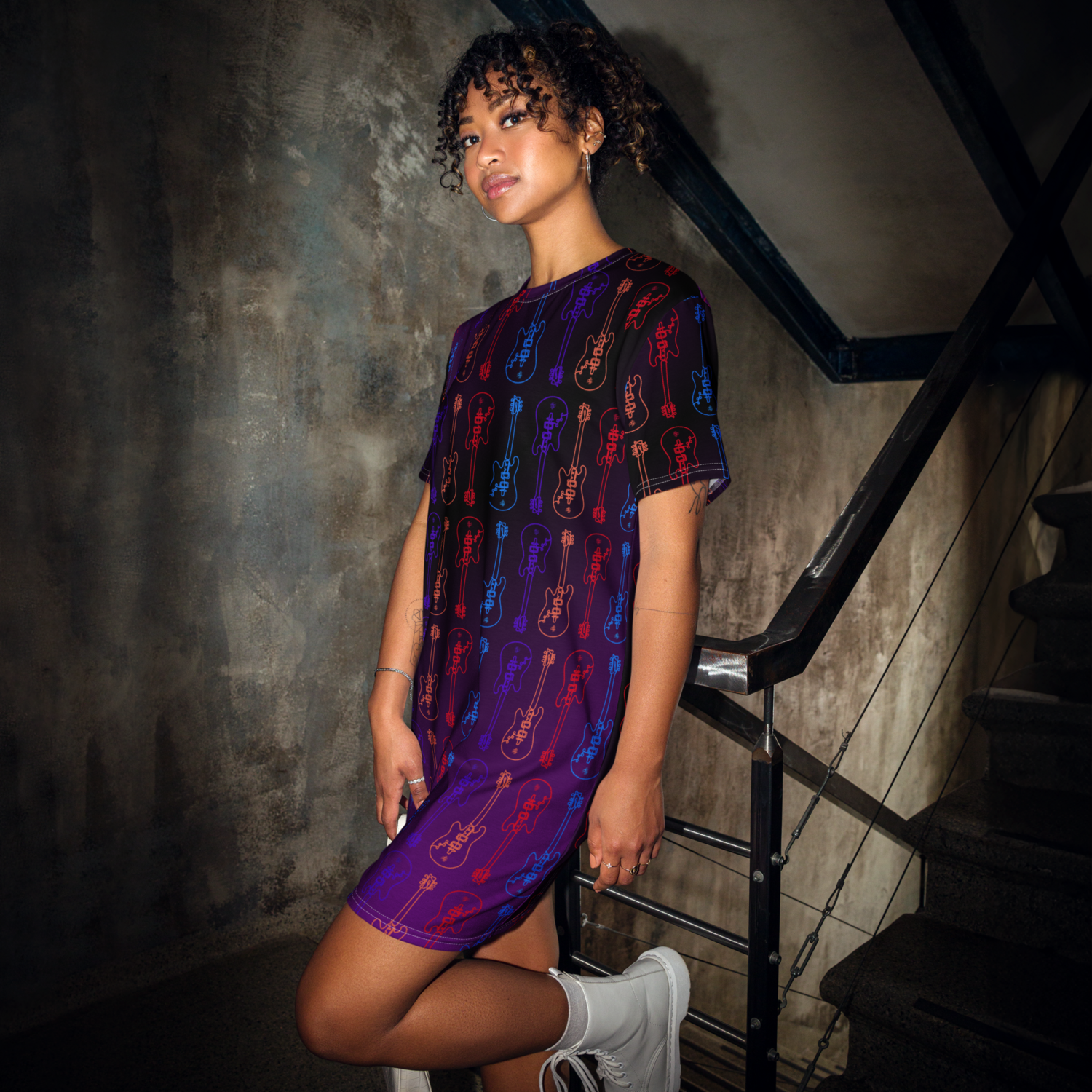 Dress T-shirt - Streetwear - Guitar Purple Rain