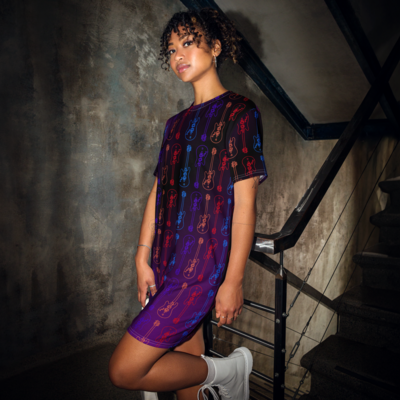 Dress T-shirt - Streetwear - Guitar Purple Rain