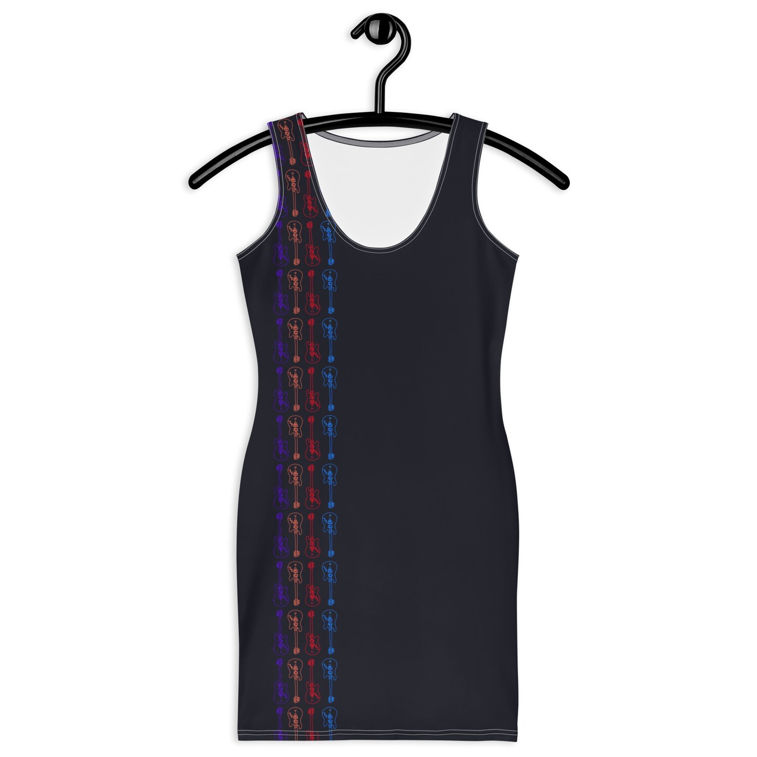 Dress Tank Bodycon - Streetwear - Guitar Black Stripes