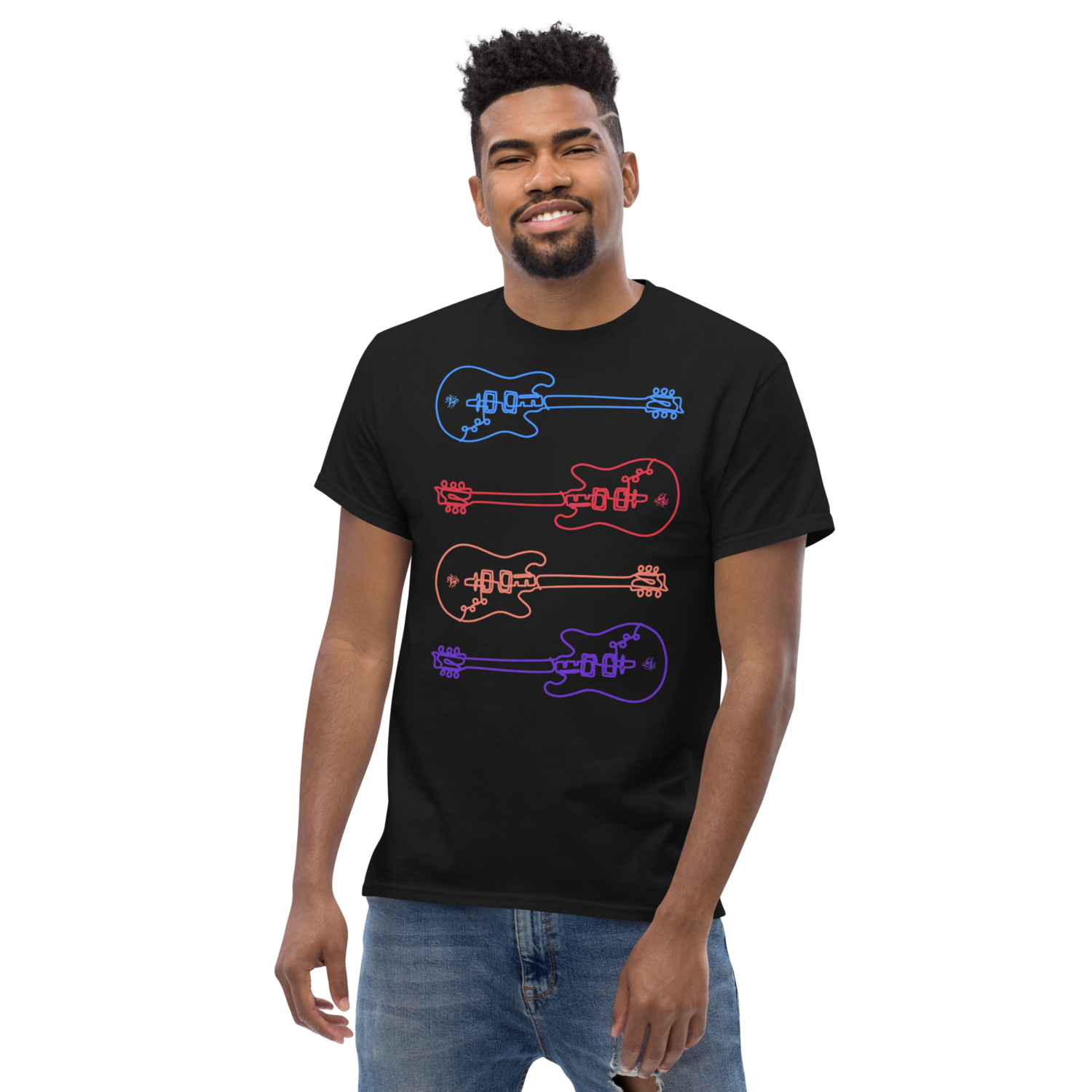 Unisex classic tee - Studio Guitar - Multi-Color