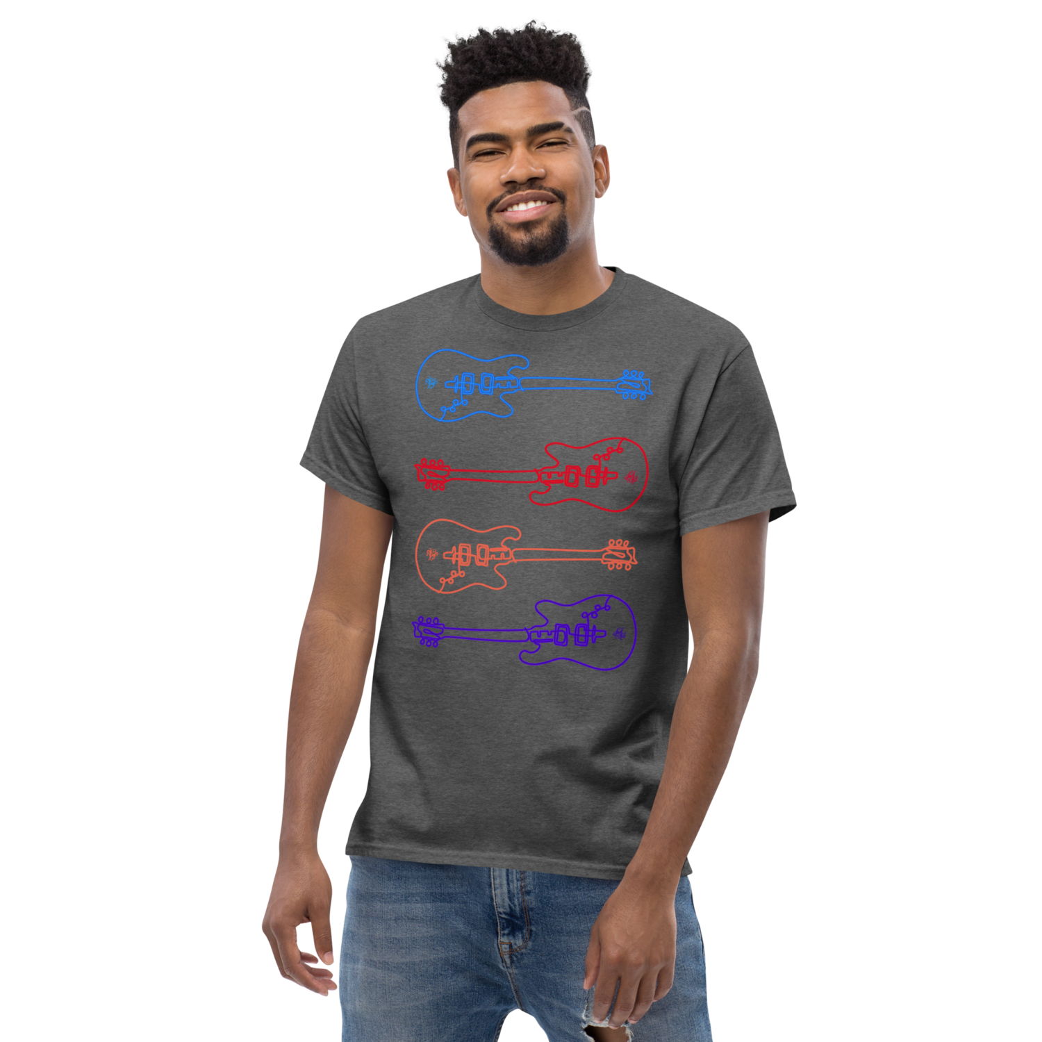 Unisex classic tee - Studio Guitar - Multi-Color