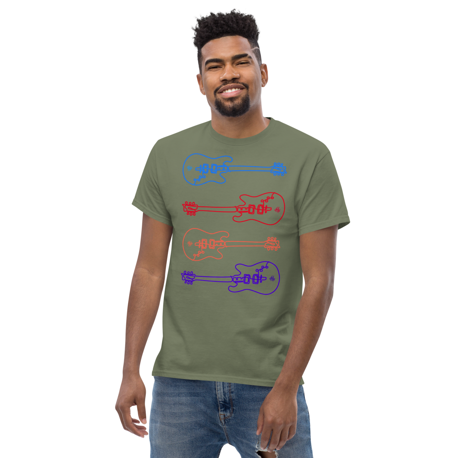 Unisex classic tee - Studio Guitar - Multi-Color