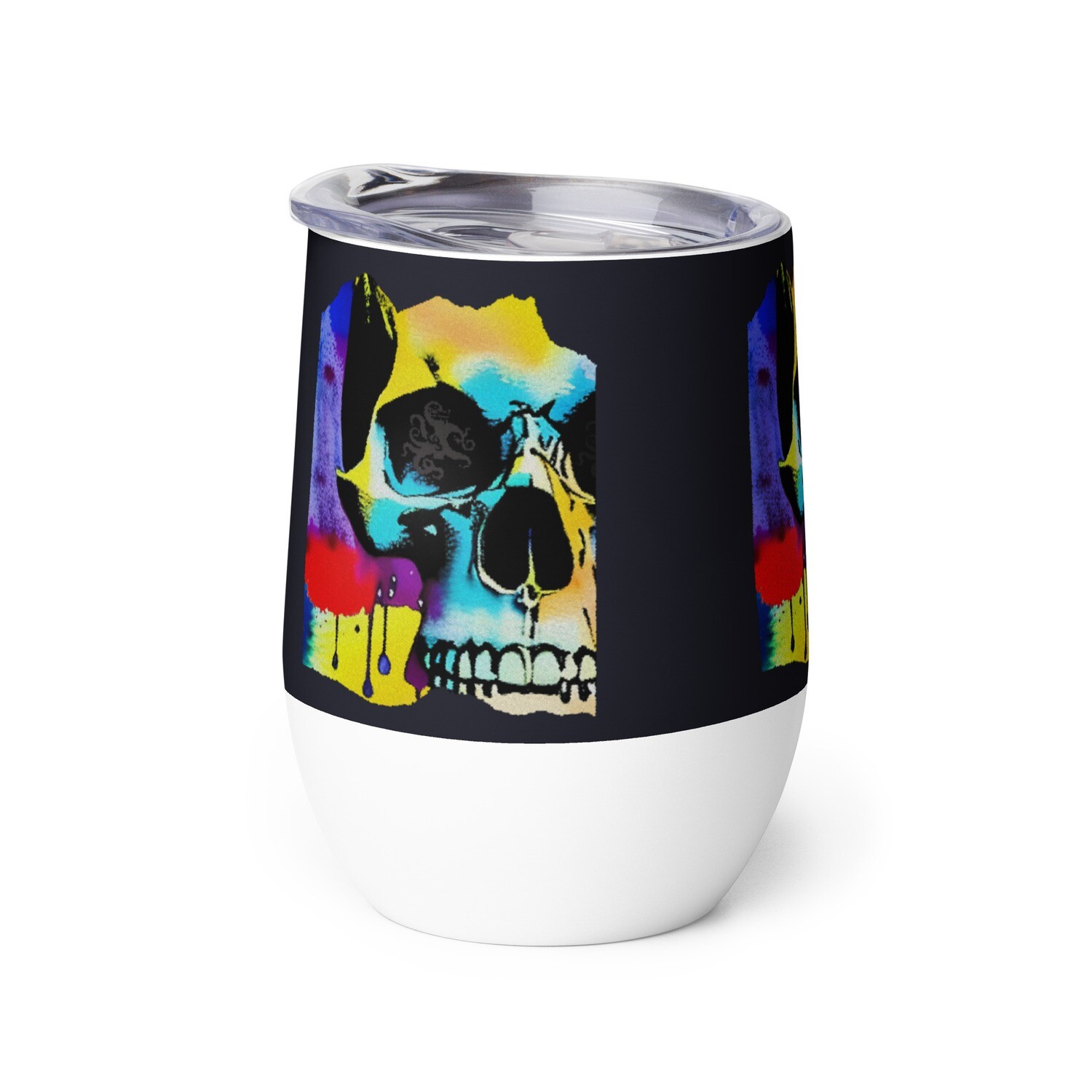 Wine tumbler - Mean Muggin&#39; Skull