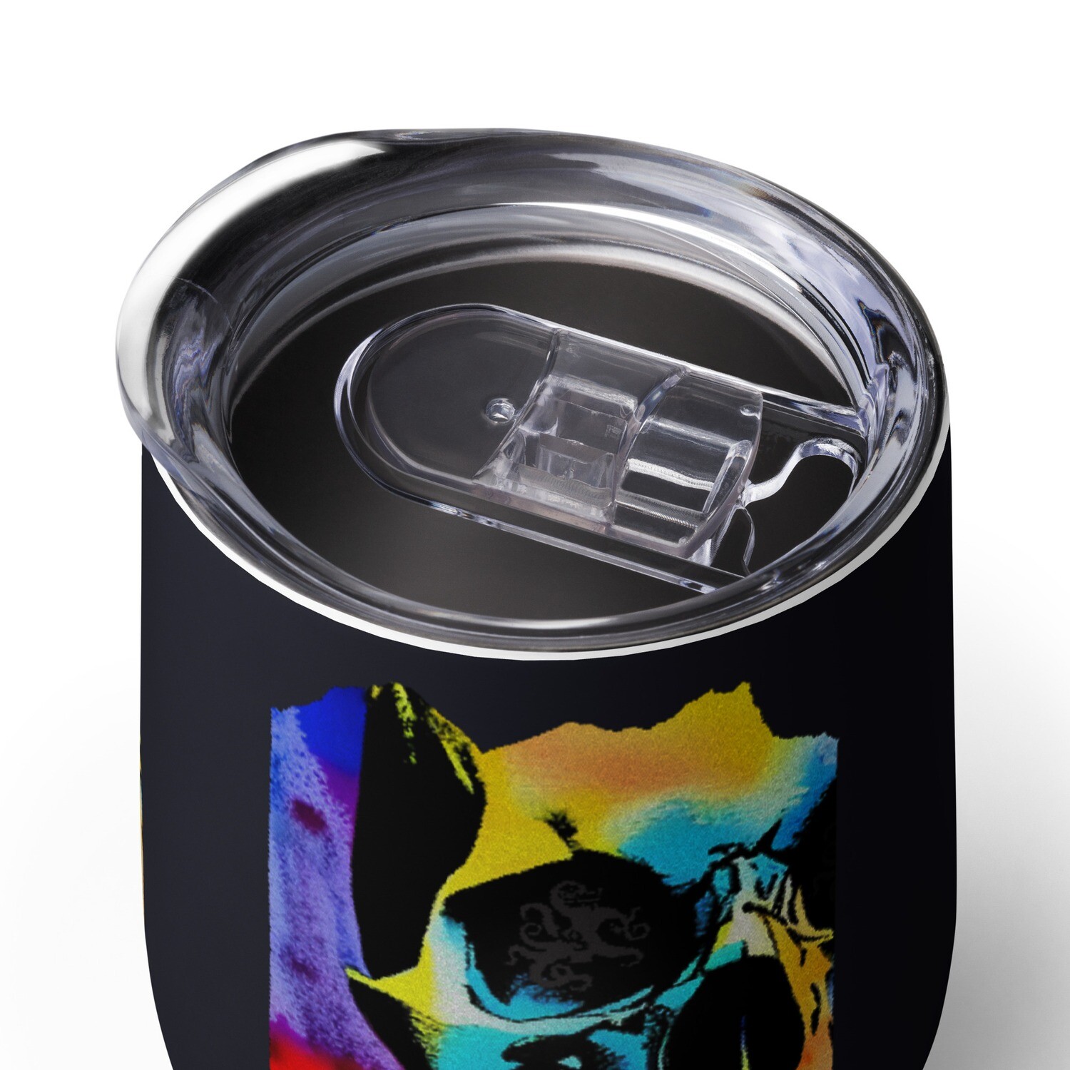 Wine tumbler - Mean Muggin&#39; Skull