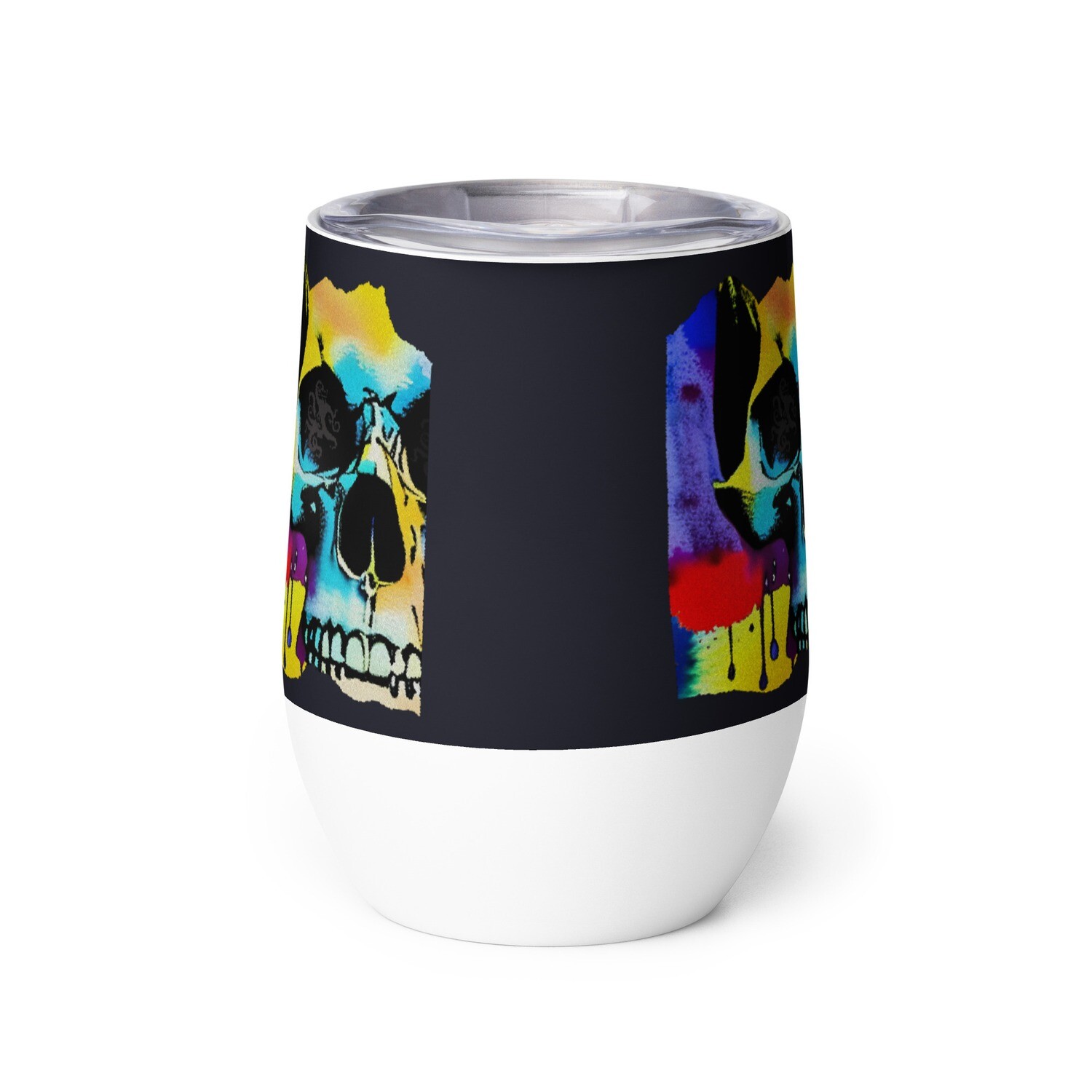 Wine tumbler - Mean Muggin&#39; Skull
