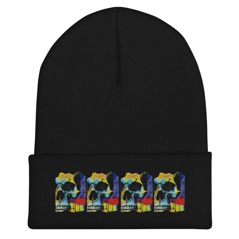 Cuffed Beanie - Mean Muggin&#39; Skull