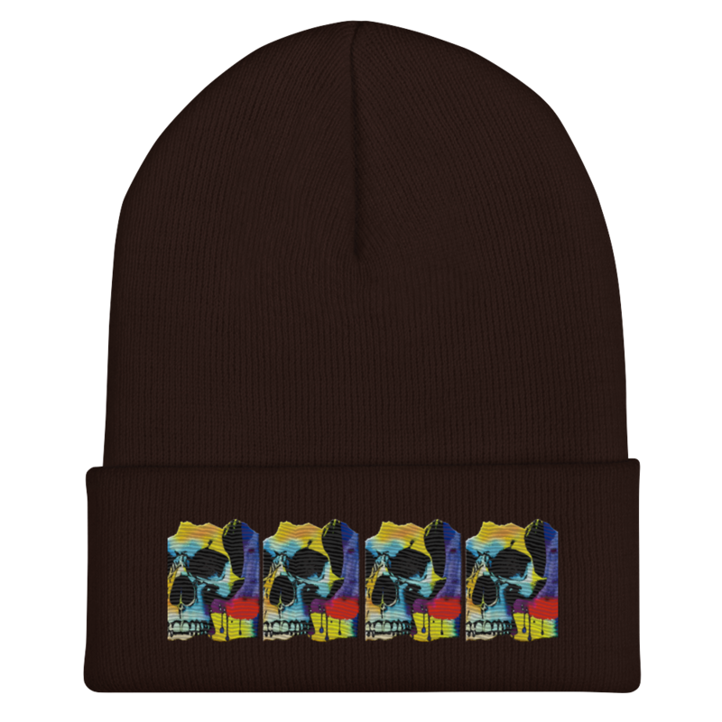 Cuffed Beanie - Mean Muggin' Skull