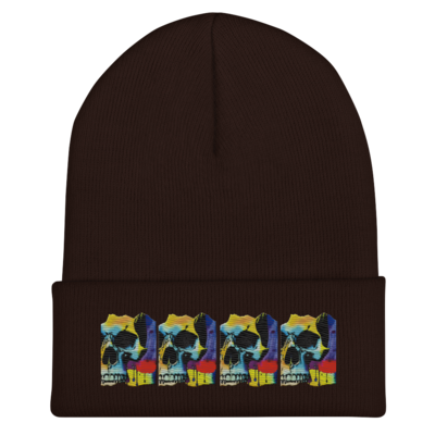 Cuffed Beanie - Mean Muggin' Skull