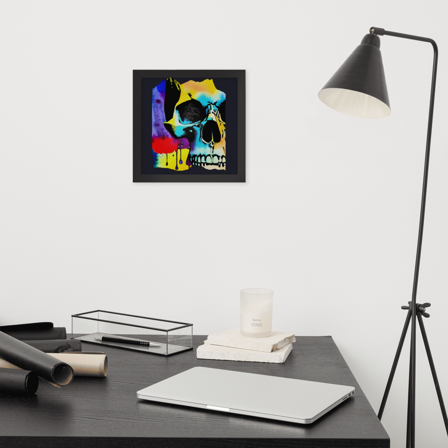 Framed Wall Art - Mean Muggin&#39; Skull