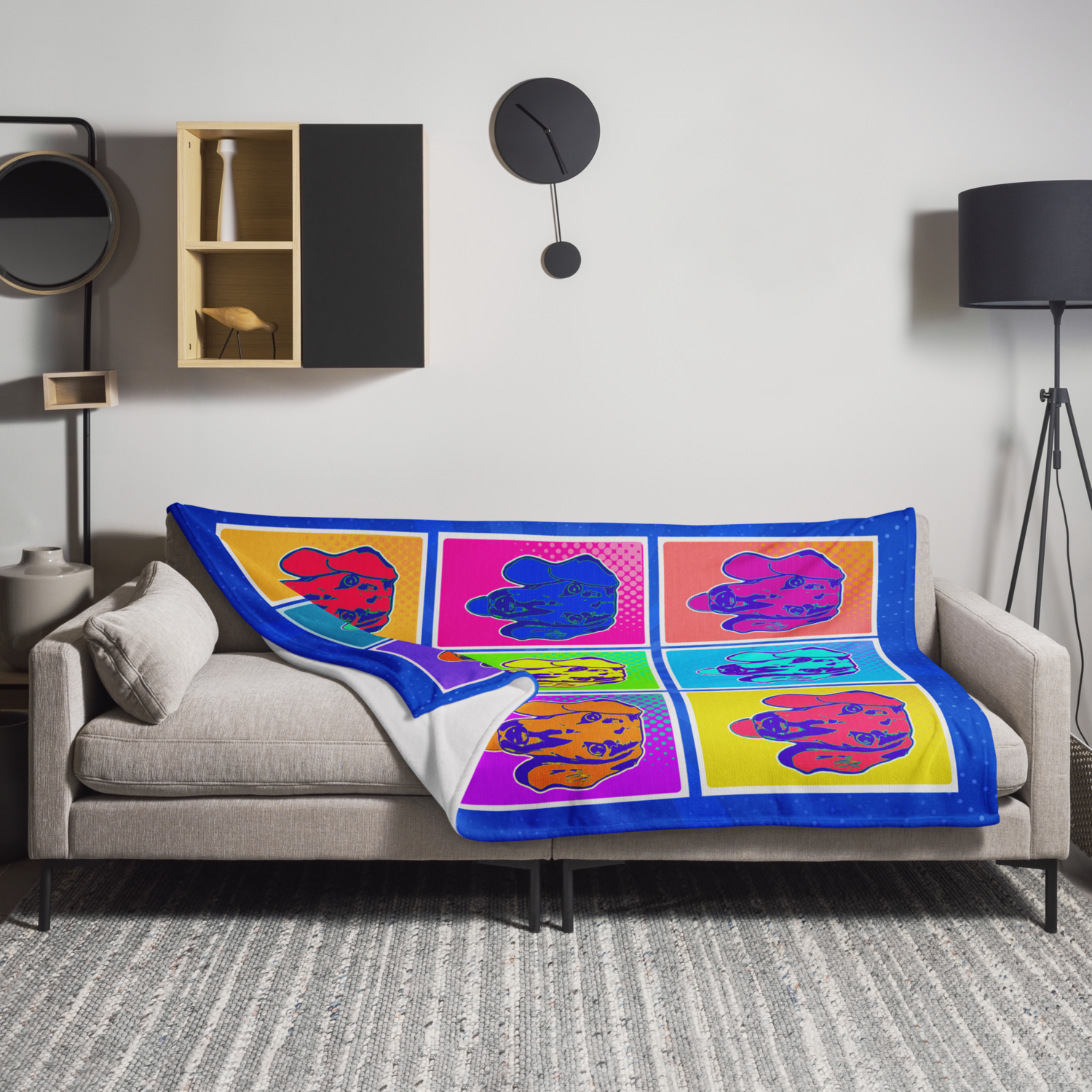 Throw Blanket - Dachshund Retro Pop Art