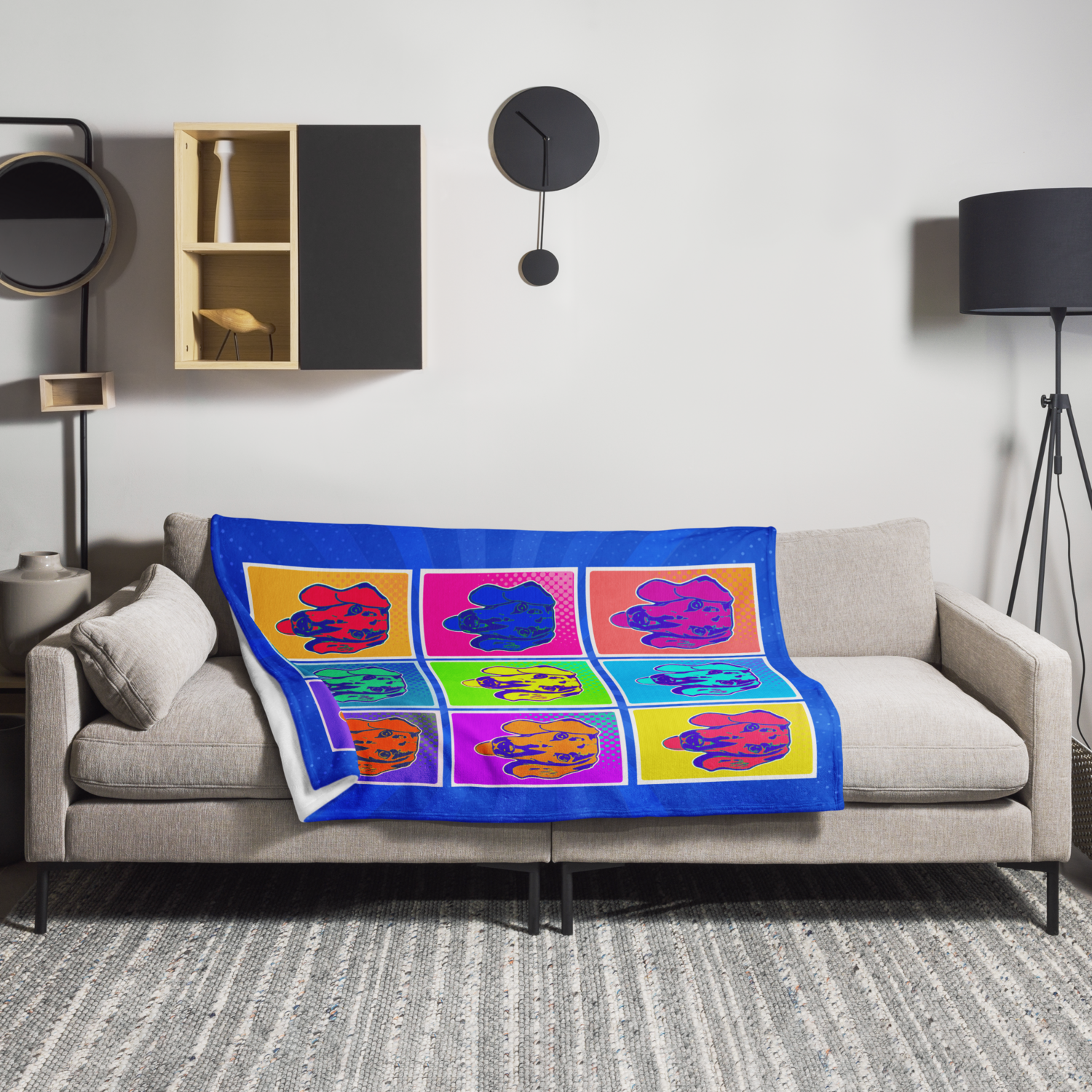 Throw Blanket - Dachshund Retro Pop Art