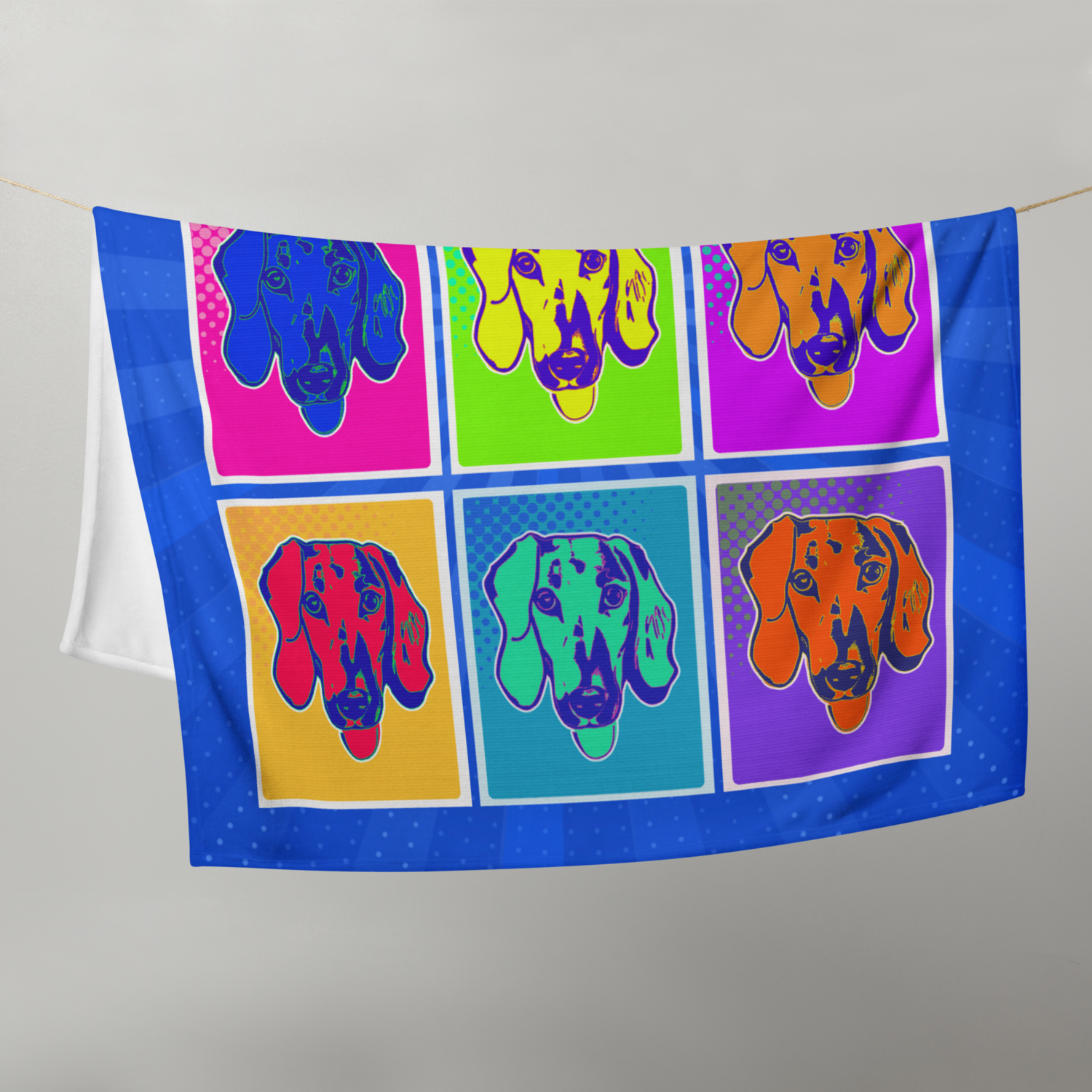 Throw Blanket - Dachshund Retro Pop Art
