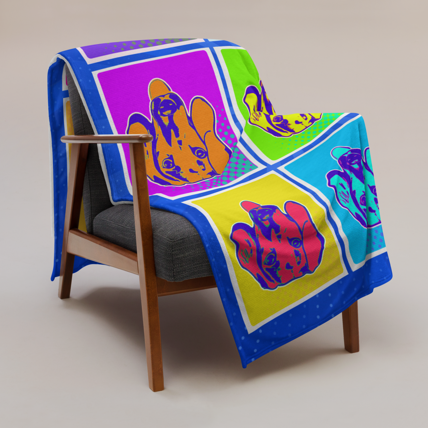 Throw Blanket - Dachshund Retro Pop Art