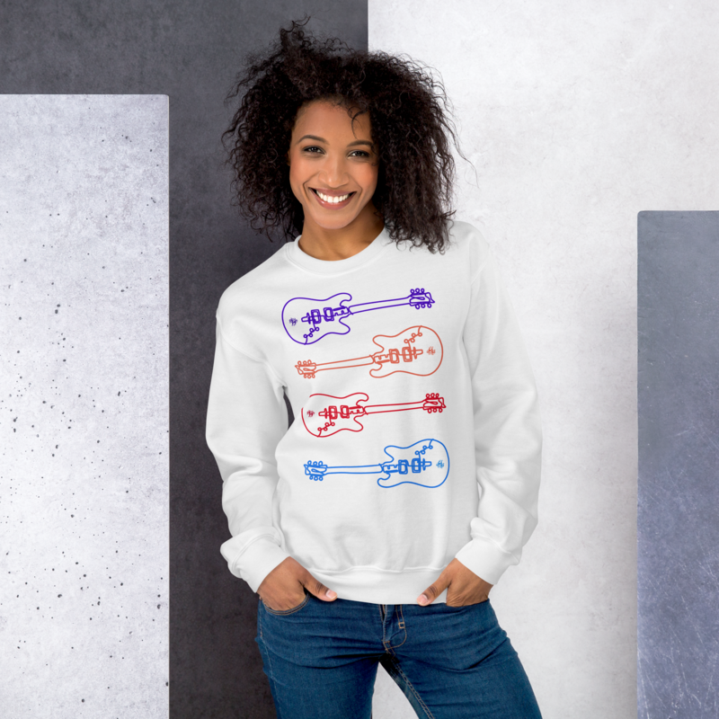 Unisex Sweatshirt - Studio Guitar - Multi-Color