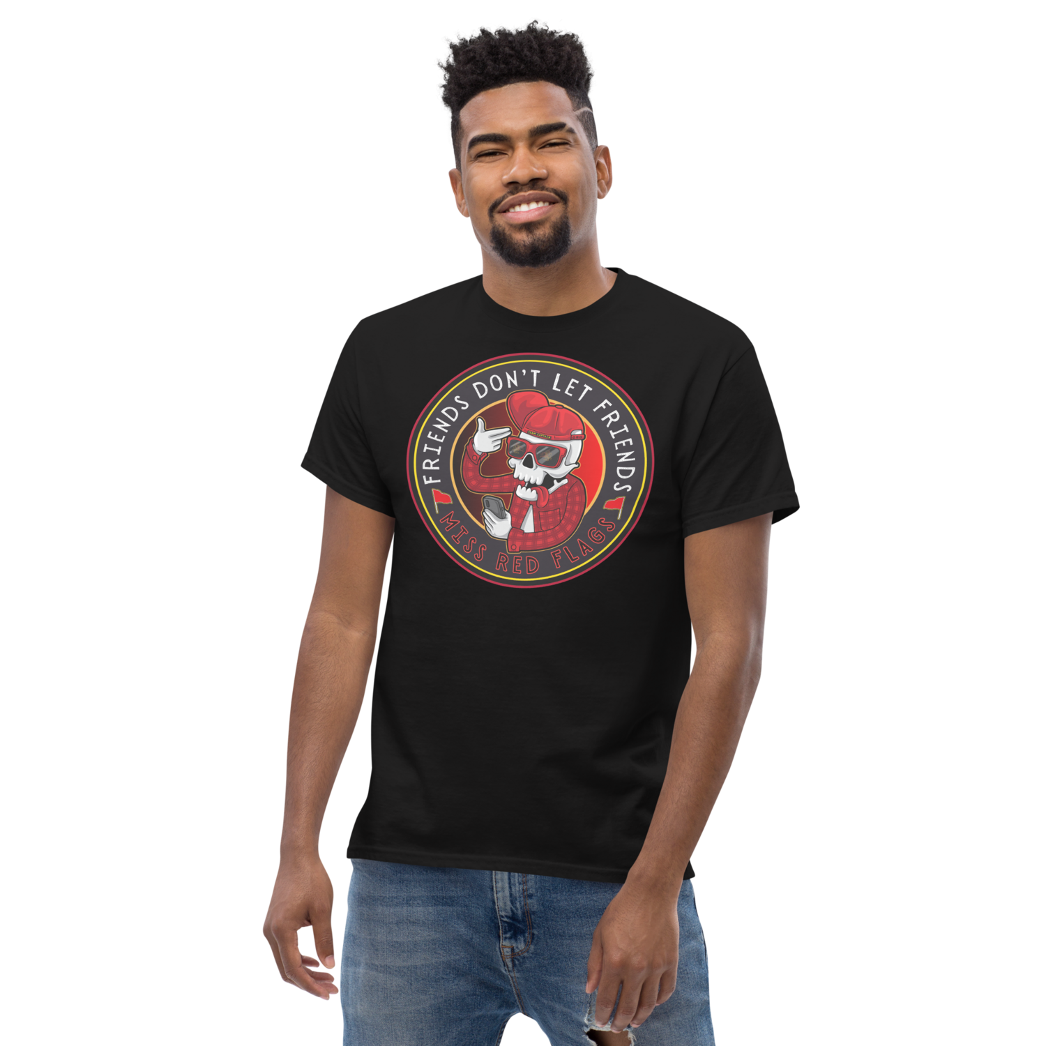 Unisex classic tee - Satire: Dude, Red Flags!
