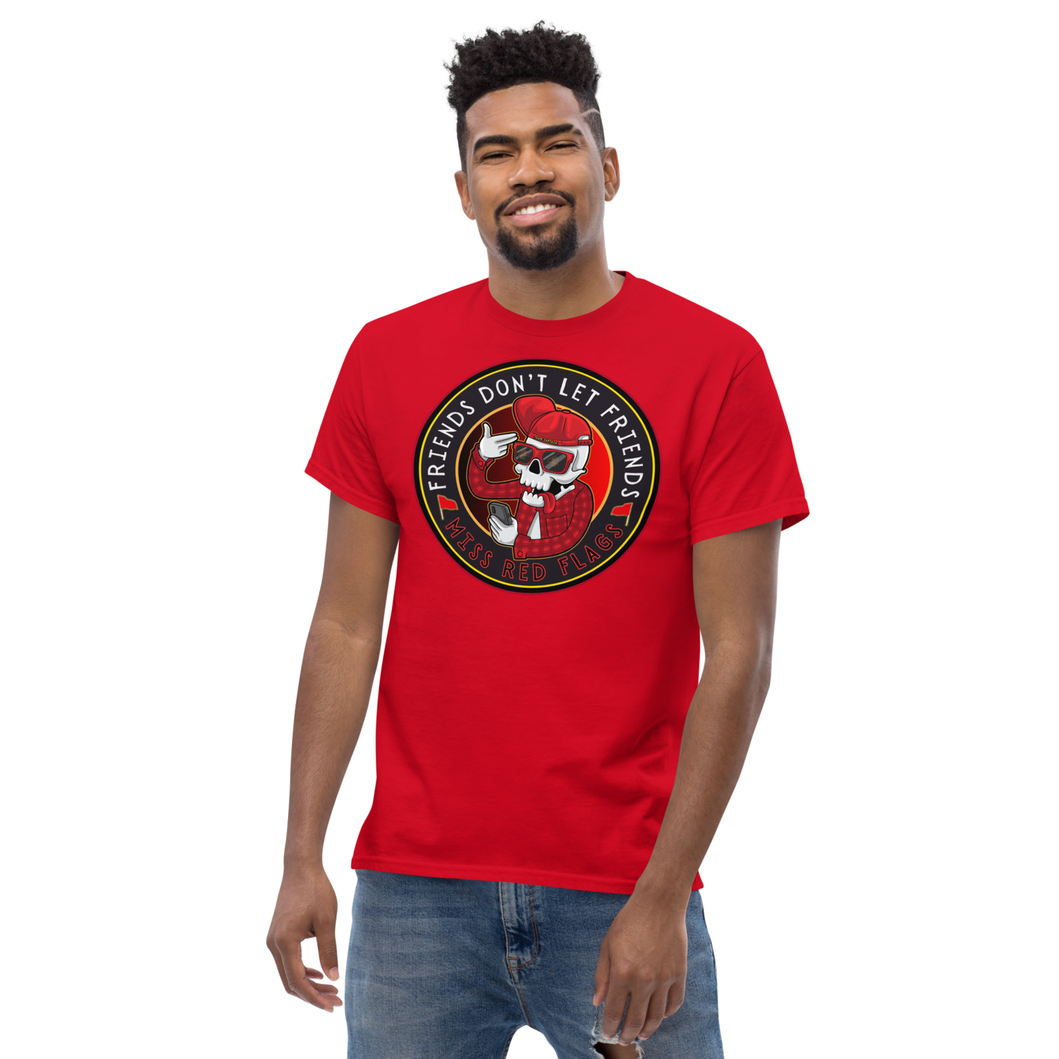 Unisex classic tee - Satire: Dude, Red Flags!
