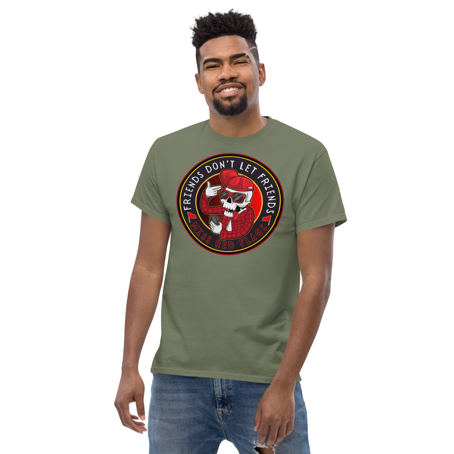 Unisex classic tee - Satire: Dude, Red Flags!