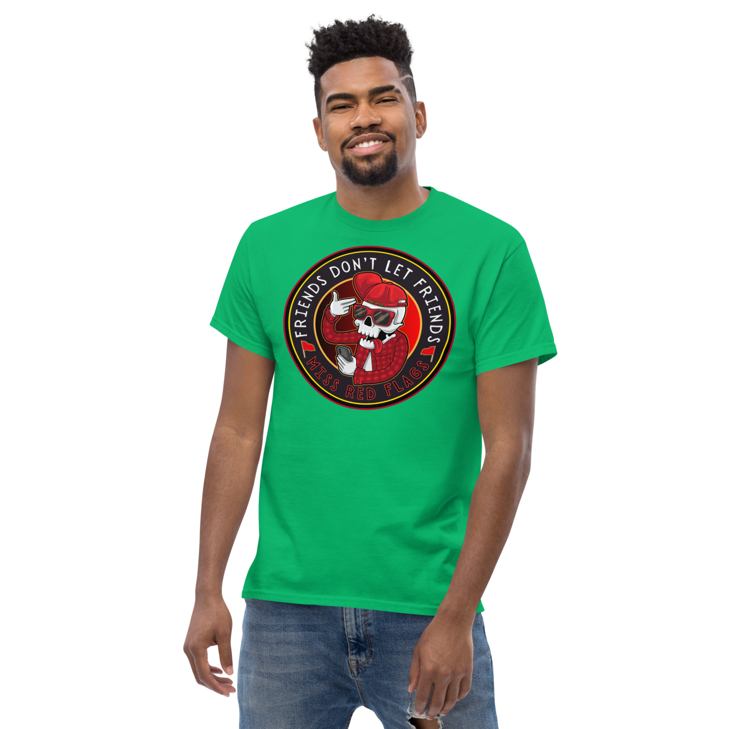Unisex classic tee - Satire: Dude, Red Flags!