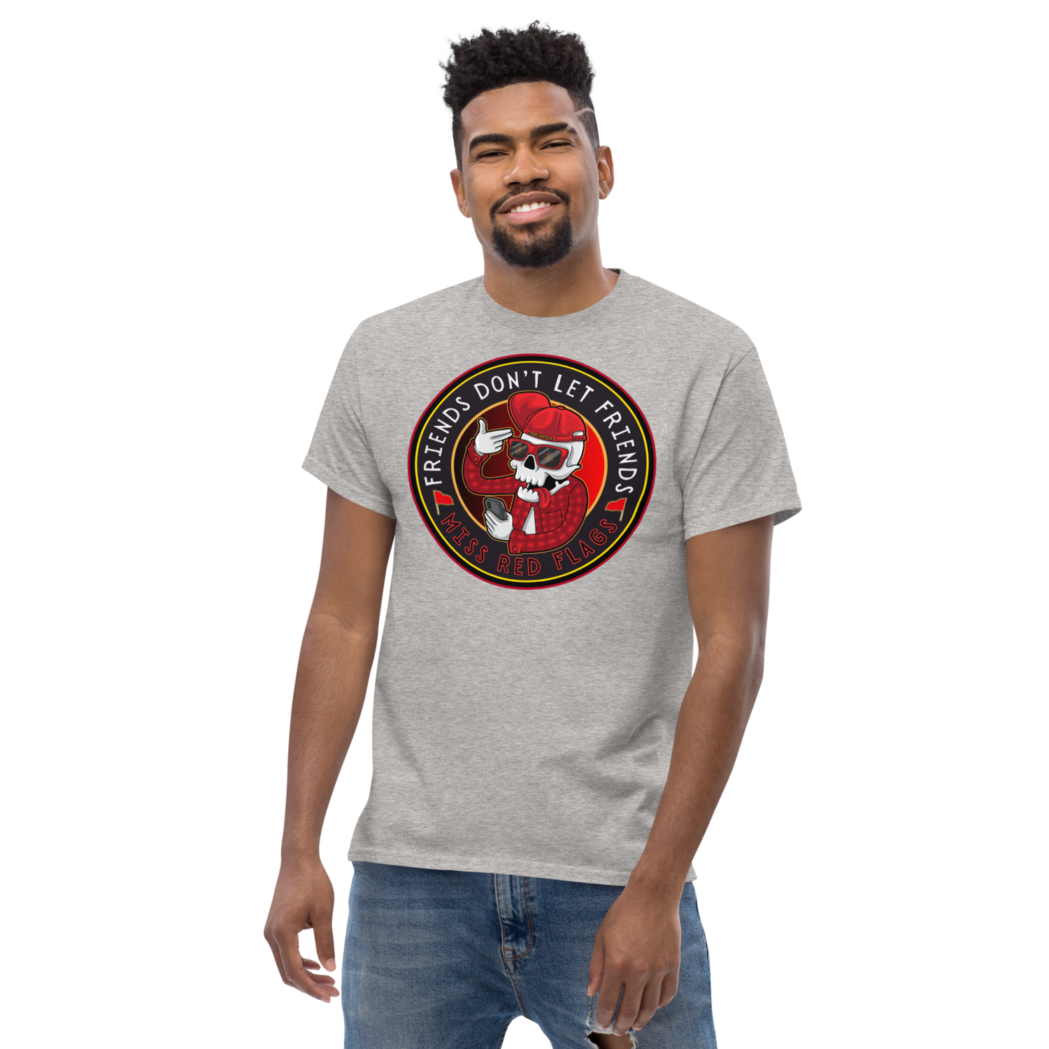 Unisex classic tee - Satire: Dude, Red Flags!