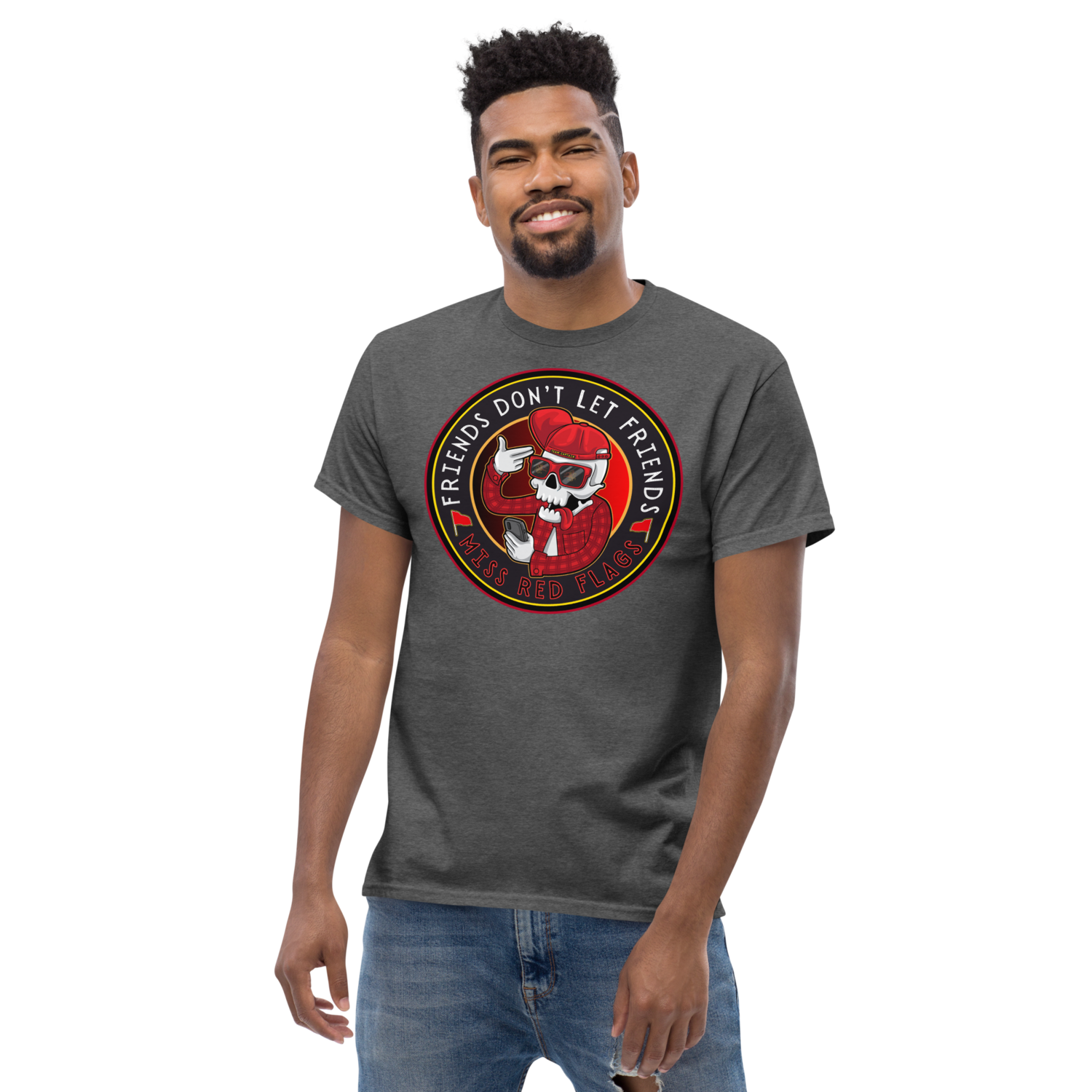 Unisex classic tee - Satire: Dude, Red Flags!
