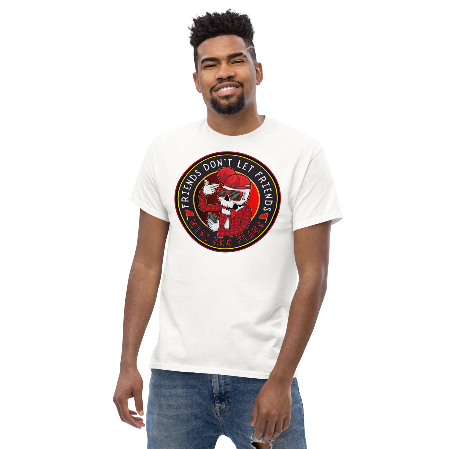 Unisex classic tee - Satire: Dude, Red Flags!
