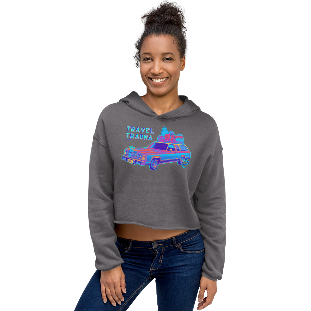 Crop Hoodie - Travel Trauma - Road Trip