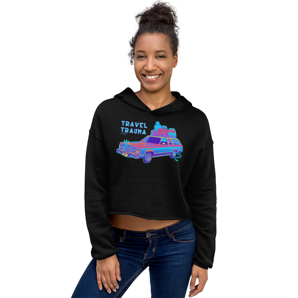 Crop Hoodie - Travel Trauma - Road Trip