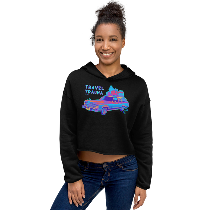 Crop Hoodie - Travel Trauma - Road Trip