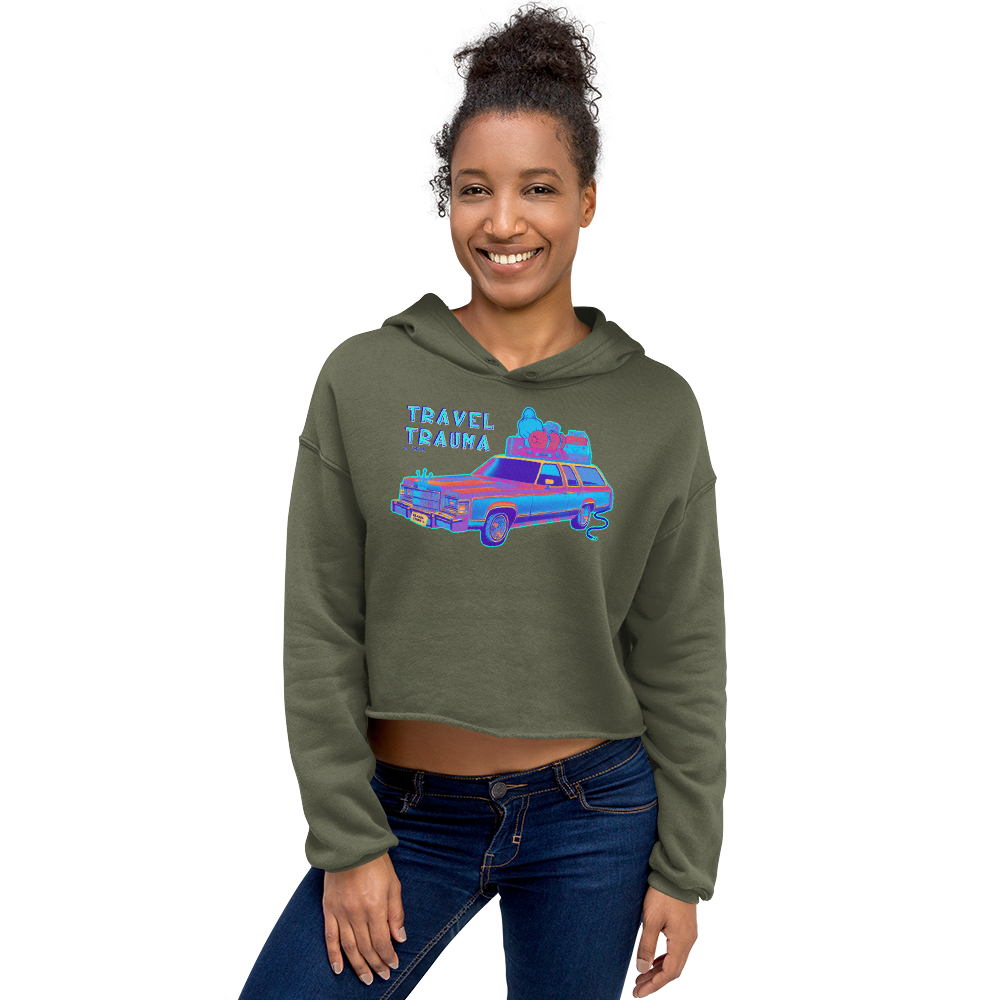 Crop Hoodie - Travel Trauma - Road Trip