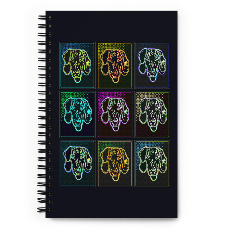 Spiral notebook - Dachshund Retrowave