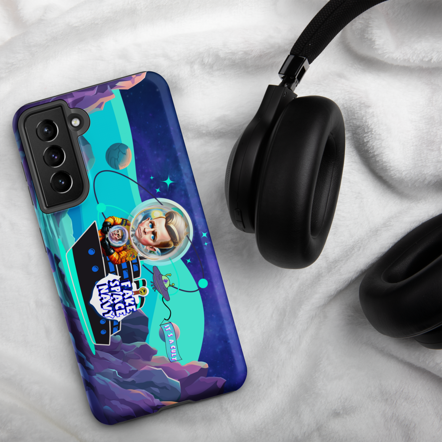 Tough case for Samsung® Phone - Scientology: Fake Space Navy