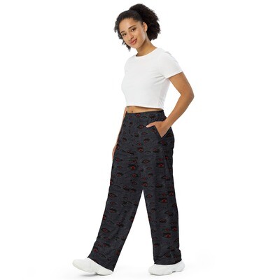 Unisex wide-leg pants - Red Eyes