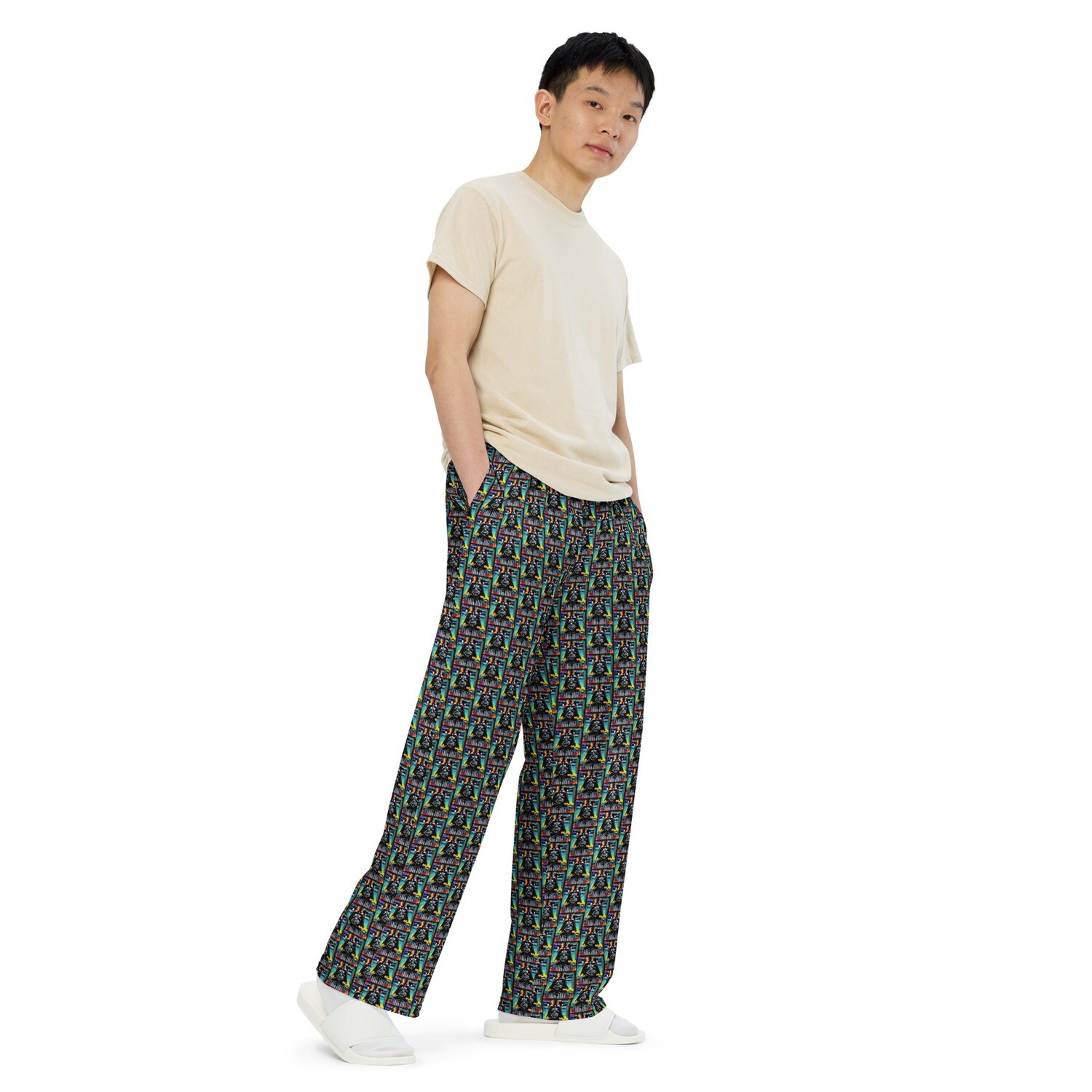 Unisex wide-leg pants - Star Wars: Darth Vader Amped Up! Print