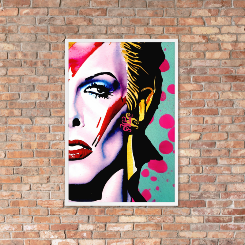 Framed Wall Art - David Bowie Tribute - Heroes