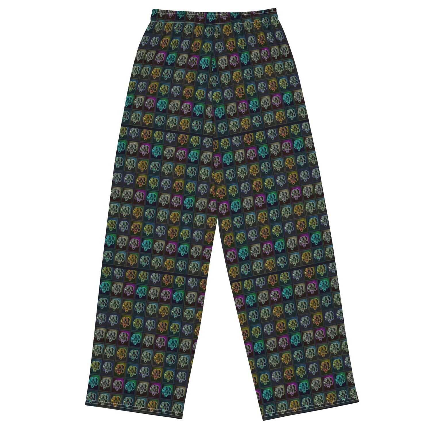 Unisex wide-leg pants - Dachshund Retrowave