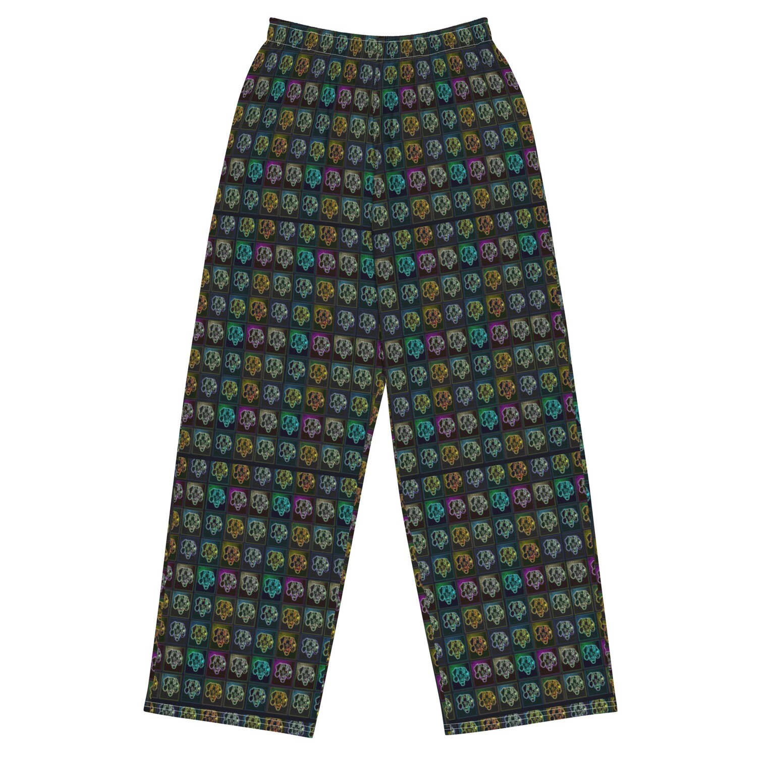 Unisex wide-leg pants - Dachshund Retrowave