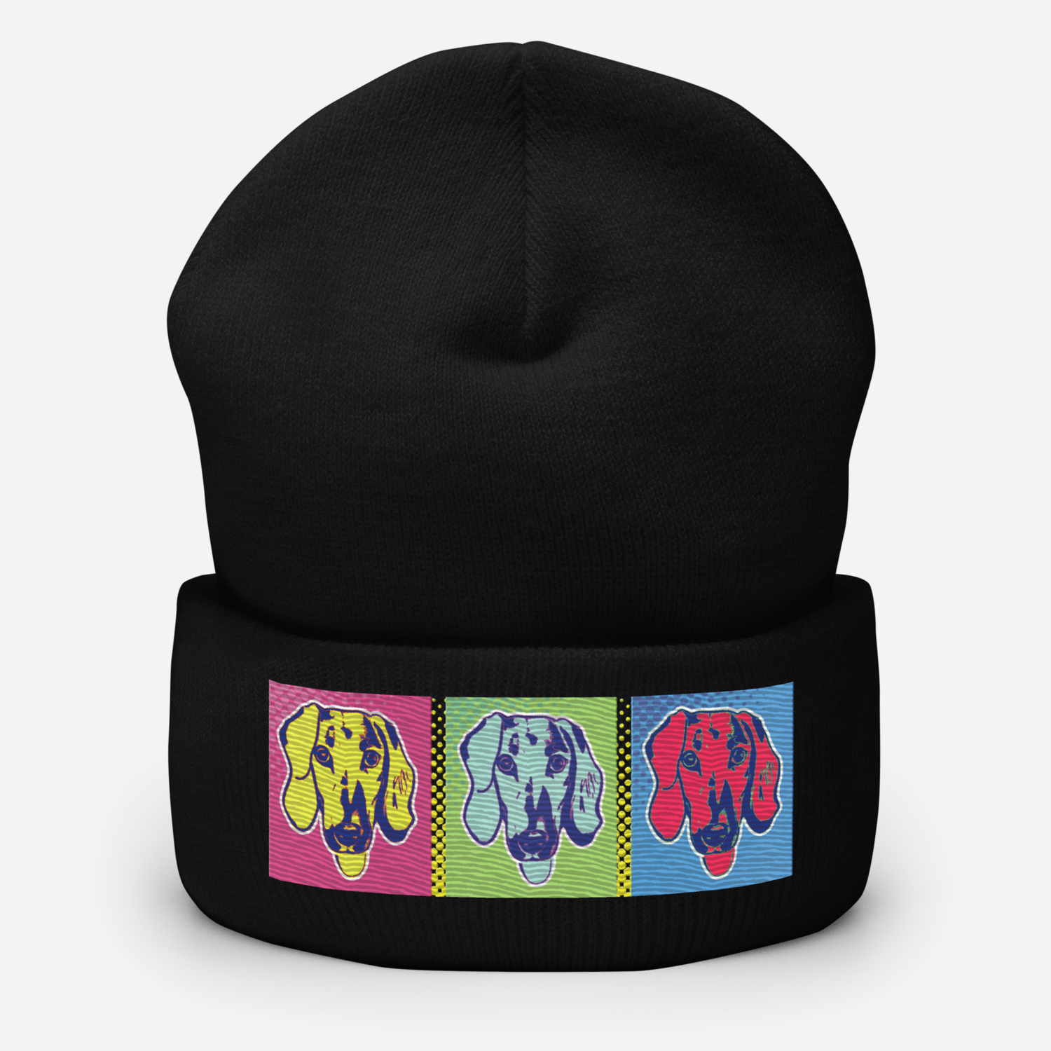 Cuffed Beanie - Dachshund Retro Pop Art