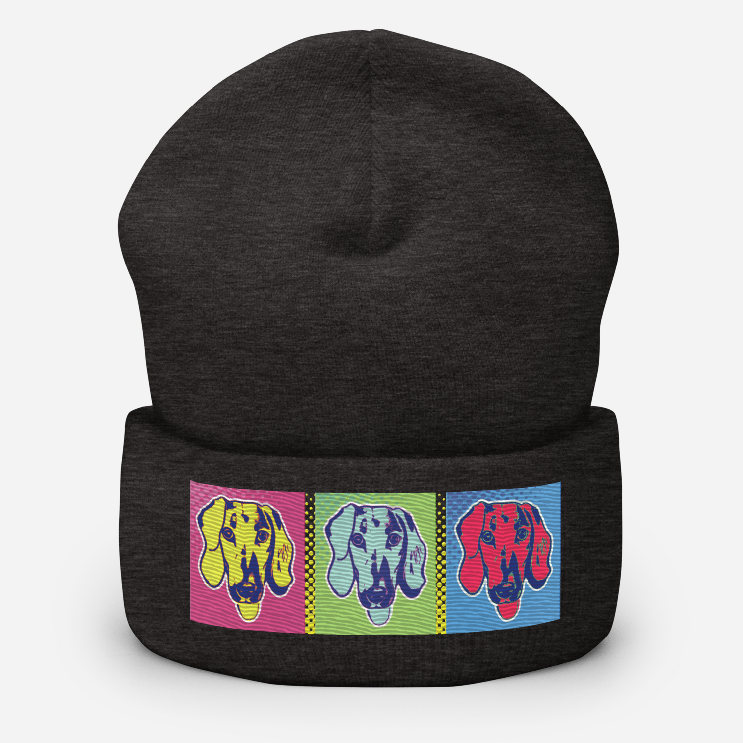 Cuffed Beanie - Dachshund Retro Pop Art