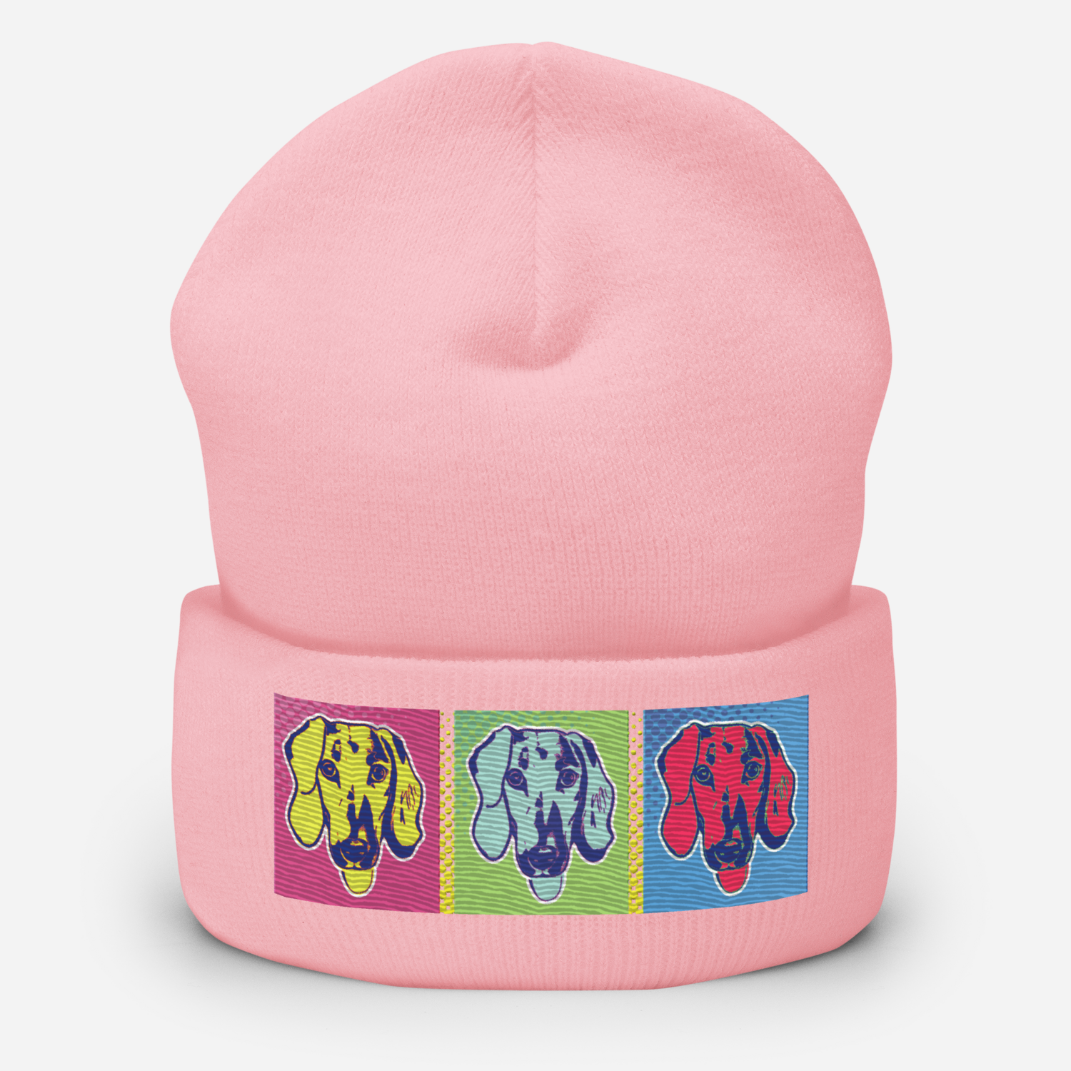 Cuffed Beanie - Dachshund Retro Pop Art