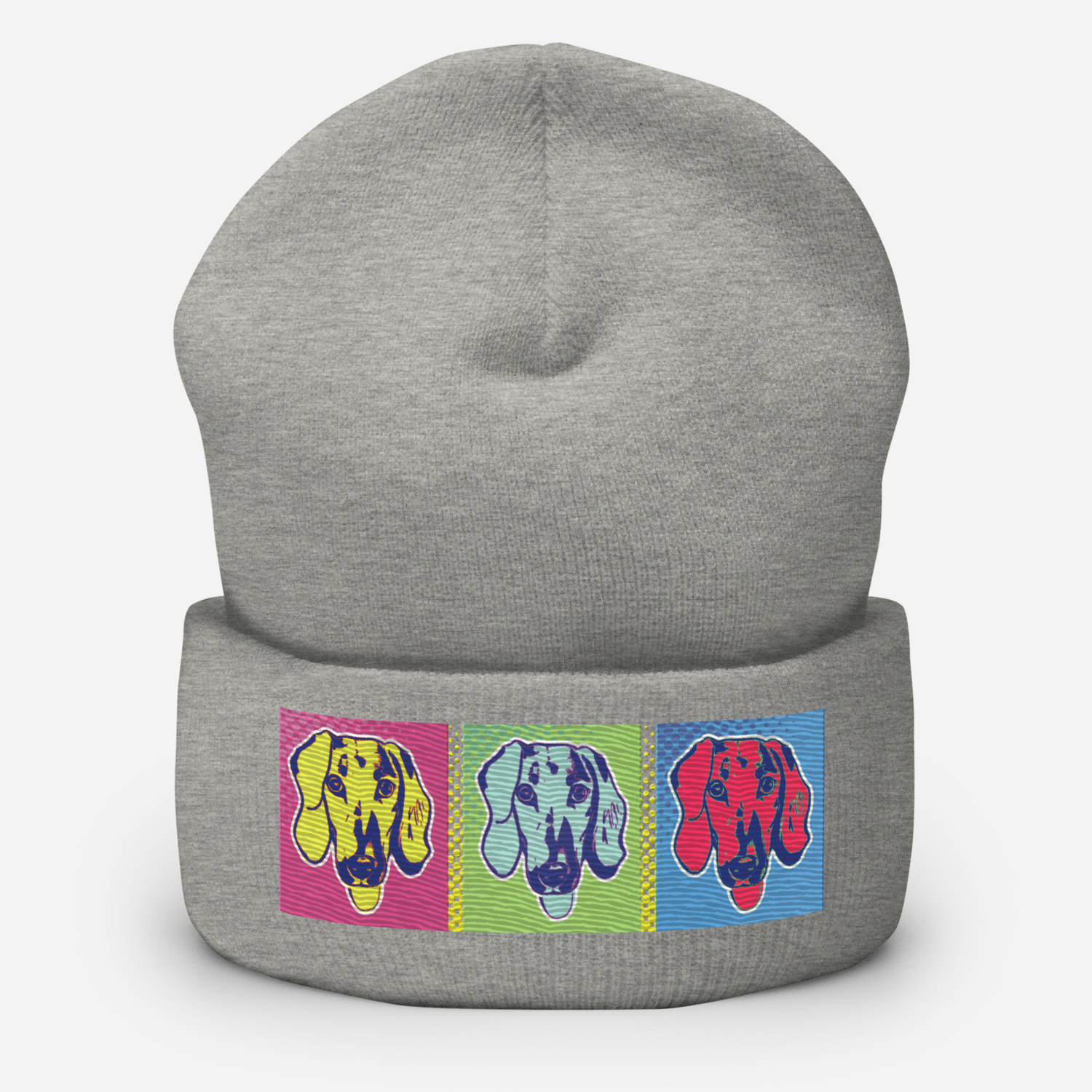 Cuffed Beanie - Dachshund Retro Pop Art