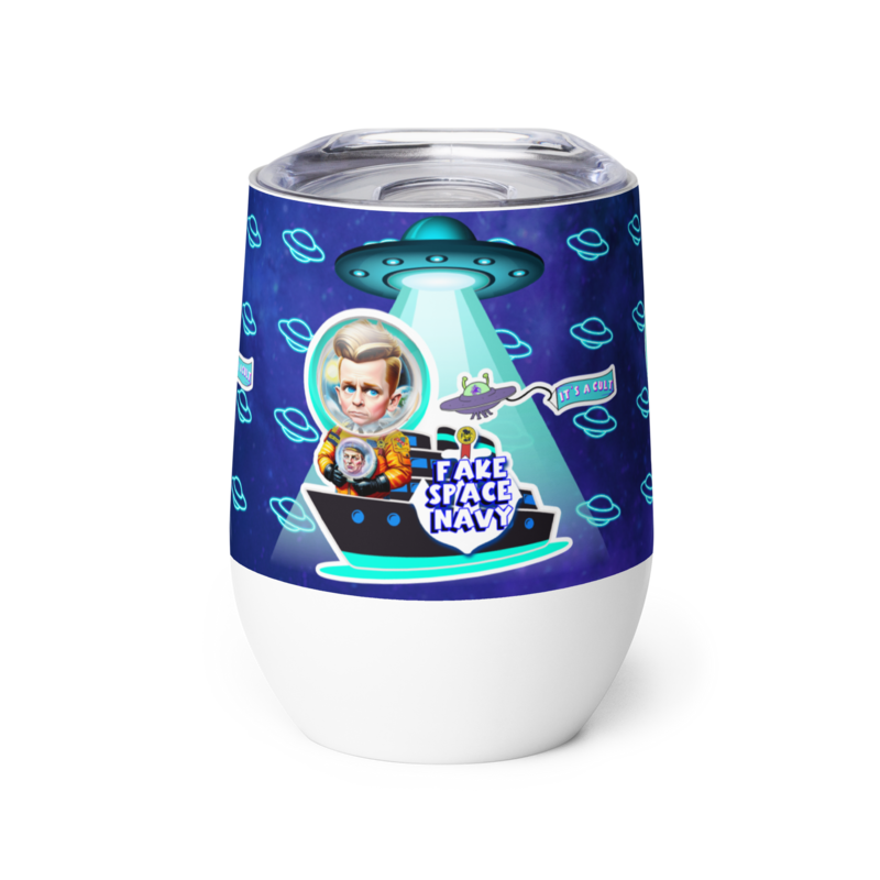 Wine tumbler - Scientology: Fake Space Navy - Freewinds