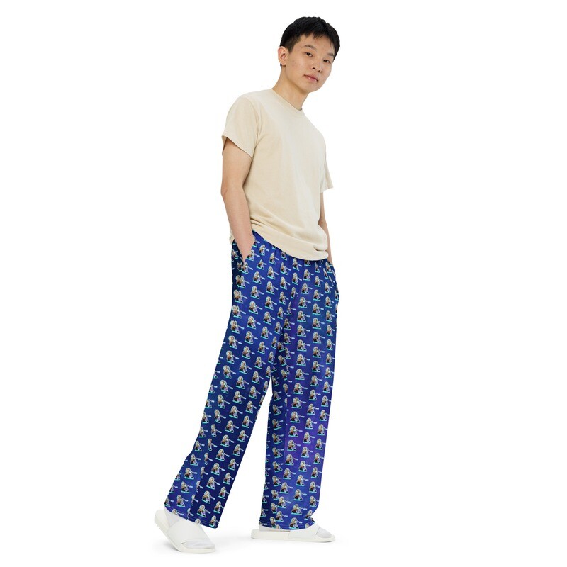Unisex wide-leg pants - Scientology: Fake Space Navy - Freewinds