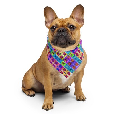Scarf | Bandana - Dachshund - Retro Pop Art