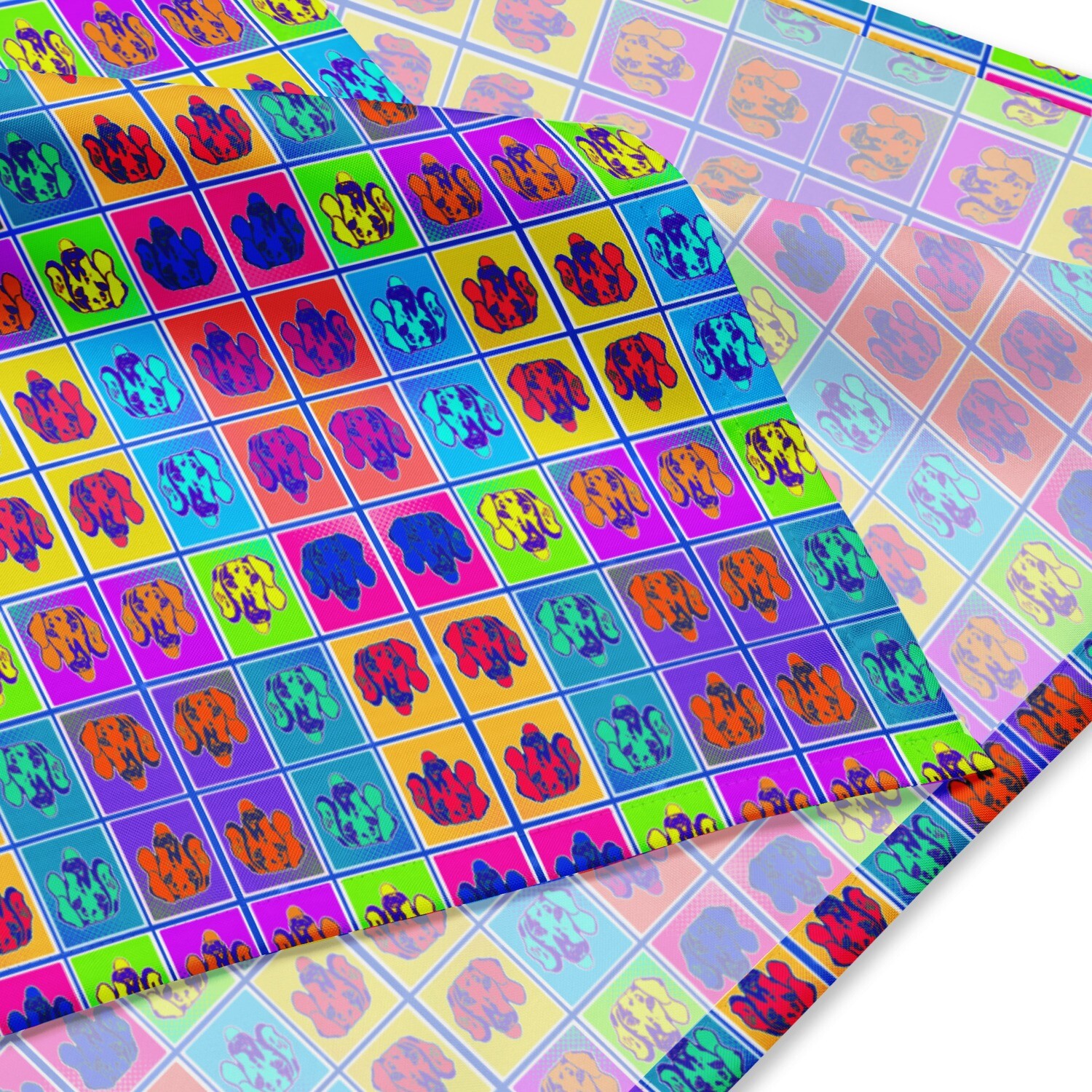 Scarf | Bandana - Dachshund - Retro Pop Art
