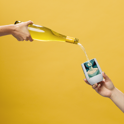 Wine tumbler - Treading Water Artwork