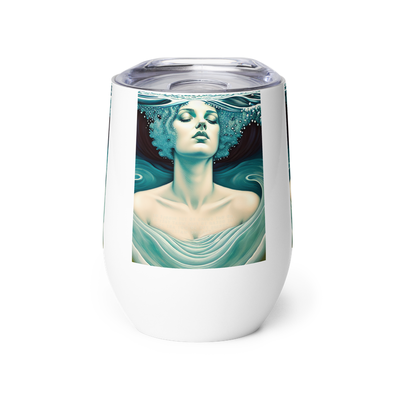 Wine tumbler - Treading Water Artwork